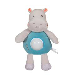 Peluche - veilleuse bebe bamboo - hippopotame - 26 cm  - vertbaudet enfant