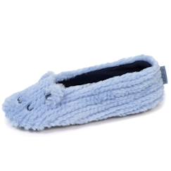 Vêtements de grossesse-Chaussons ballerines imitation fourrure, semelle antidérapante
