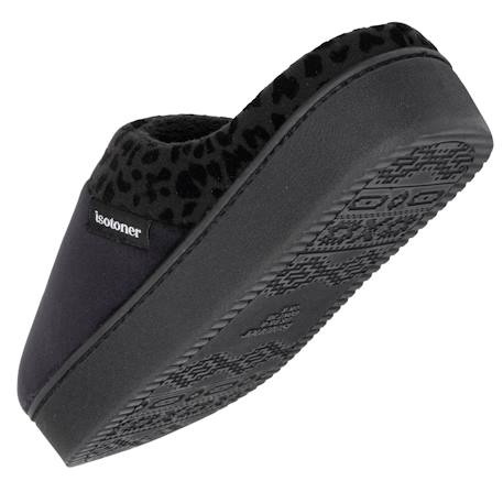 Chaussons mules velours ultra doux, compensées Camel+Noir 11 - vertbaudet enfant 