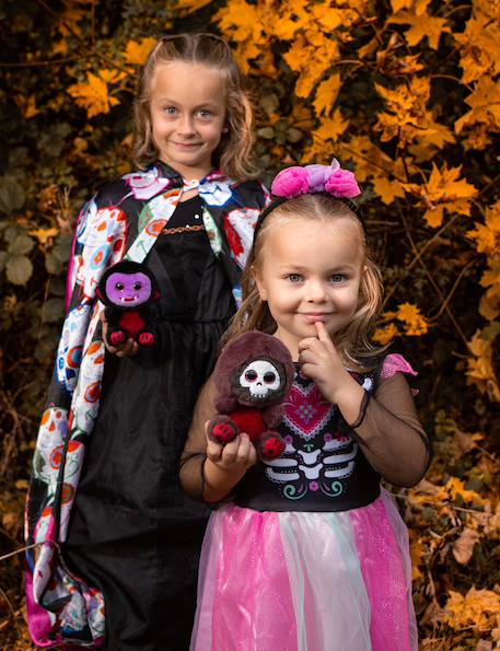 Peluche - peluche cutydoos halloween vampire draco noir, violet et rouge bordeaux – 13 cm Noir 4 - vertbaudet enfant 