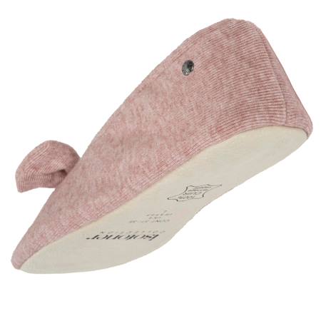 Chaussons ballerines ultra confortables, semelle en cuir, détail grand nœud Rose chiné 5 - vertbaudet enfant 
