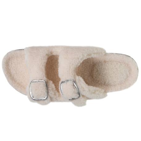 Chaussons mules ouvertes amorti talon, confort à la marche Ivoire+Léopard 3 - vertbaudet enfant 