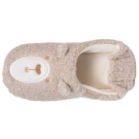 Chaussons mules sherpa, semelle antidérapante Beige 2 - vertbaudet enfant 