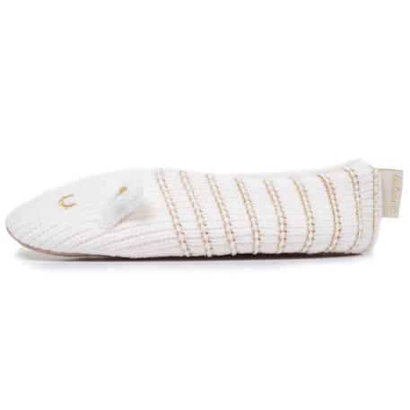 Chaussettes d'intérieur maille chenille - fourrées, antidérapantes Ivoire 3 - vertbaudet enfant 
