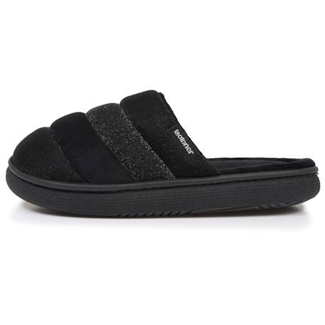 Chaussons mules semelle bloup extra confort Beige+Marine lurex+Noir 15 - vertbaudet enfant 