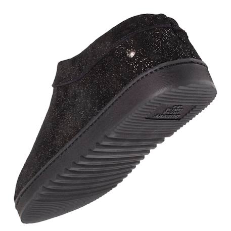 Chaussons bottillons dessus cuir, semelle confort Gris+Noir nacré 11 - vertbaudet enfant 