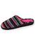 Chaussons mules semelle ergonomique confort, velours Marine+Noir+Rayures 18 - vertbaudet enfant 
