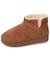 Chaussons bottillons dessus en cuir, semelle plateforme Camel+Kaki 6 - vertbaudet enfant 
