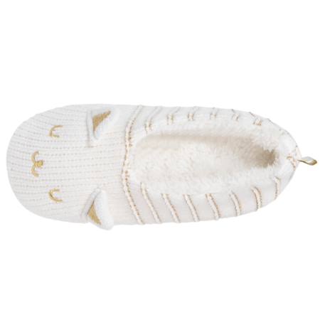 Chaussettes d'intérieur maille chenille - fourrées, antidérapantes Ivoire 2 - vertbaudet enfant 