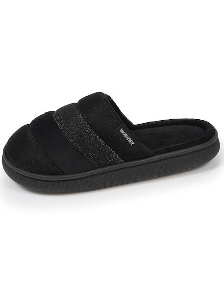Chaussons mules semelle bloup extra confort Beige+Marine lurex+Noir 18 - vertbaudet enfant 