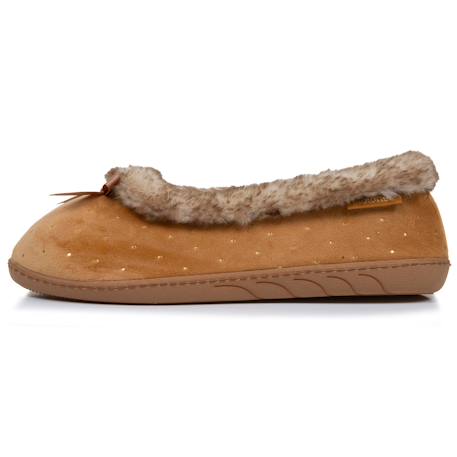 Chaussons ballerines semelle ergonomique confortables, semelle à mémoire de forme Camel+Noir+Rayures 4 - vertbaudet enfant 