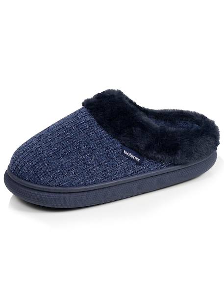 Chaussons mules semelle bloup extra confort Beige+Marine lurex+Noir 12 - vertbaudet enfant 