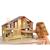 Maison de poupée en bois rétro – chalet moderne avec meubles inclus Multicolore 4 - vertbaudet enfant 
