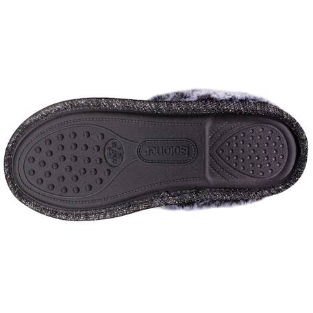 Chaussons mules ultra confortables, bordure en fausse fourrure Gris chiné 4 - vertbaudet enfant 