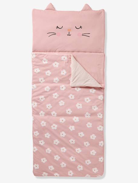 Sac de couchage FLEURS CHAT rose imprimé 1 - vertbaudet enfant 