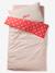 Parure housse de couette + taie d'oreiller MON CŒUR rose imprimé 3 - vertbaudet enfant 