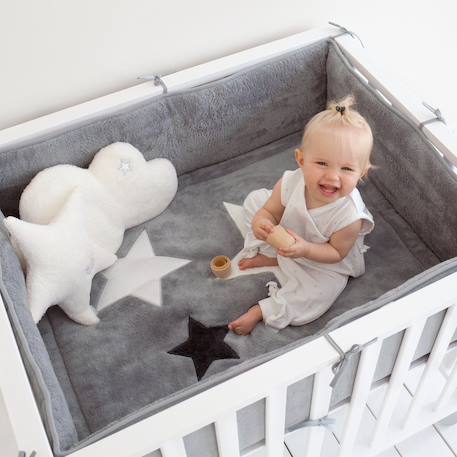 Tapis de parc - douceur moelleuse Stars ecru+Stars grizou 9 - vertbaudet enfant 