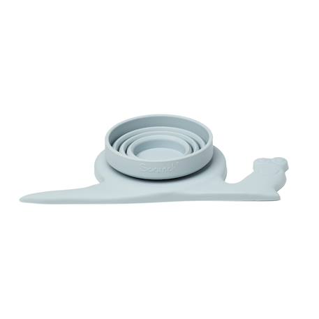 Mesureur d'eau escargot à ventouse pliable– jouet d’eau éducatif en silicone - bleu pastel bleu pastel 3 - vertbaudet enfant 