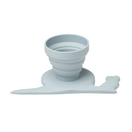 Mesureur d'eau escargot à ventouse pliable– jouet d’eau éducatif en silicone - bleu pastel bleu pastel 1 - vertbaudet enfant 
