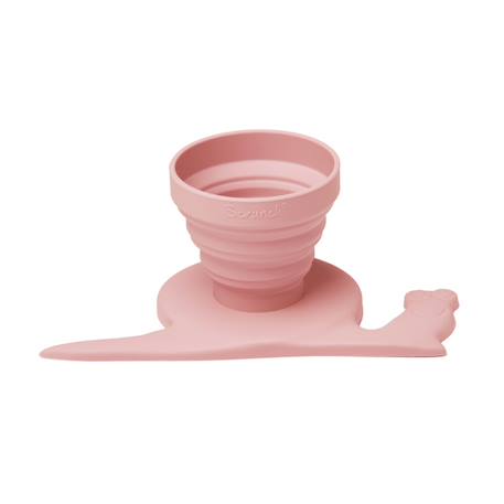 Mesureur d'eau escargot à ventouse pliable – jouet d’eau éducatif en silicone - rose pastel rose pastel 1 - vertbaudet enfant 