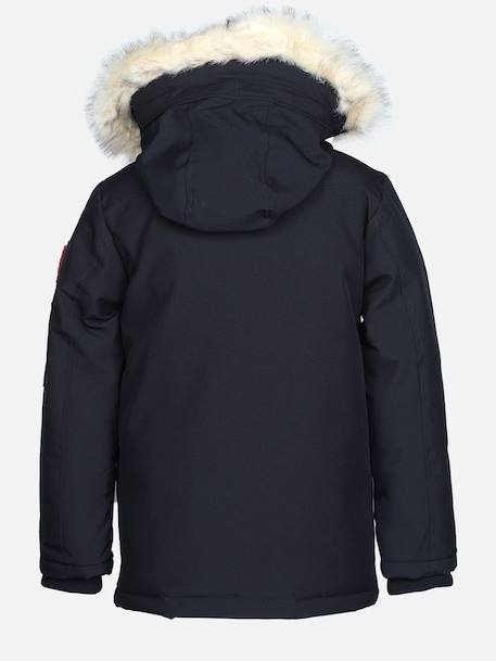 Parka à capuche Bleu foncé+Noir 5 - vertbaudet enfant 