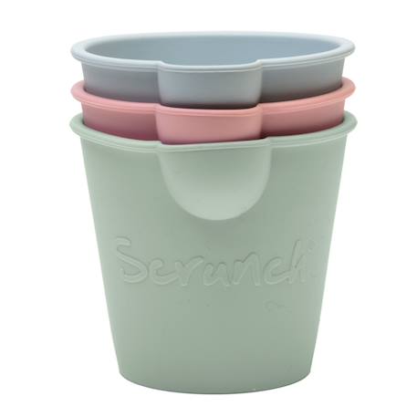 Set de 3 seaux de bain pour enfants – Jouets d’eau souples et colorés pour bain et plage Multicolore 4 - vertbaudet enfant 