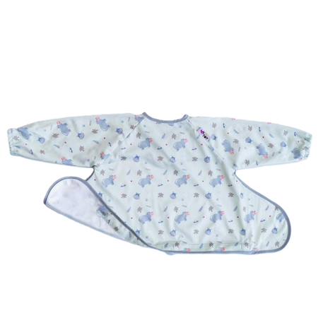 Bavoir manches longues nomade taille unique hippos Bleu 3 - vertbaudet enfant 