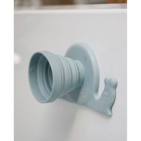 Mesureur d'eau escargot à ventouse pliable– jouet d’eau éducatif en silicone - bleu pastel bleu pastel 2 - vertbaudet enfant 