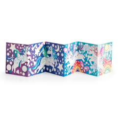 Jouet-Activités artistiques et musicales-Kit autocollants magiques - affiche licornes et 200 stickers pailletés