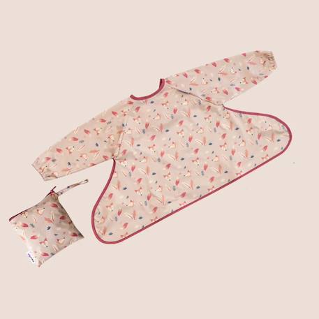 Bavoir manches longues nomade taille unique foxes Rose 4 - vertbaudet enfant 