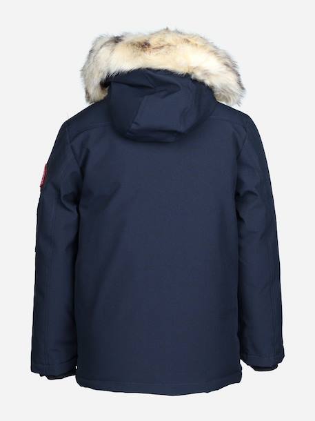 Parka à capuche Bleu foncé+Noir 2 - vertbaudet enfant 