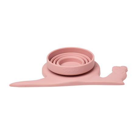 Mesureur d'eau escargot à ventouse pliable – jouet d’eau éducatif en silicone - rose pastel rose pastel 3 - vertbaudet enfant 