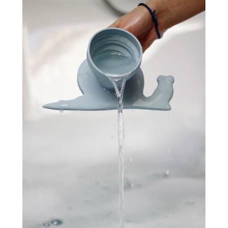 Mesureur d'eau escargot à ventouse pliable– jouet d’eau éducatif en silicone - bleu pastel bleu pastel 4 - vertbaudet enfant 