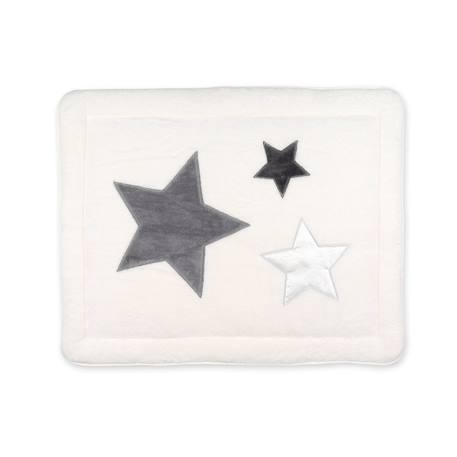 Tapis de parc - douceur moelleuse Stars ecru+Stars grizou 1 - vertbaudet enfant 