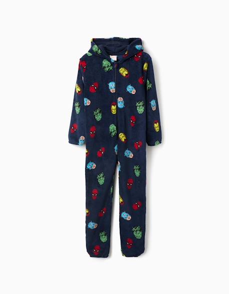 Surpyjama en polaire corail à motif marvel Bleu foncé 1 - vertbaudet enfant 
