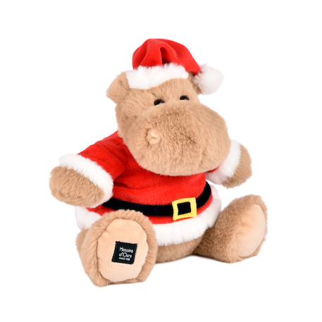 Peluche de Noel hippopotame kris hug 20 cm Rouge 2 - vertbaudet enfant 