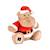 Peluche de Noel hippopotame kris hug 20 cm Rouge 2 - vertbaudet enfant 