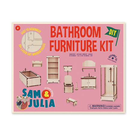 Kit de meubles – Mini-salle de bain La Maison des Souris (échelle 1:12) Multicolor 1 - vertbaudet enfant 
