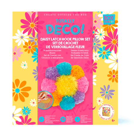 Kit coussin marguerite – Totally Deco Daisy Latch Hook Pillow Set Multicolor 4 - vertbaudet enfant 