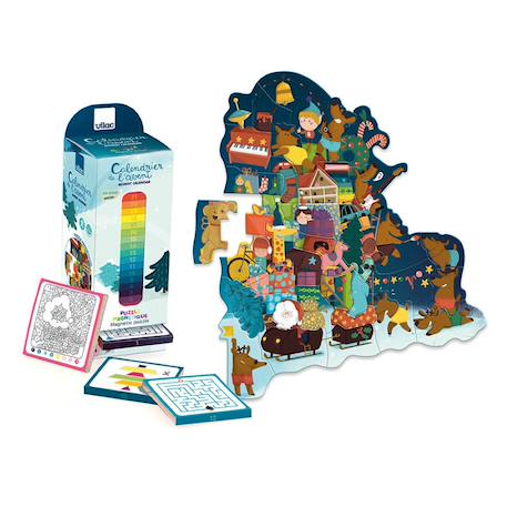 Calendrier de l'avent puzzle magnétique Bleu 2 - vertbaudet enfant 