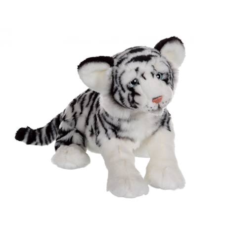 Peluche - fauve allongé 30 cm - tigre blanc Noir 1 - vertbaudet enfant 
