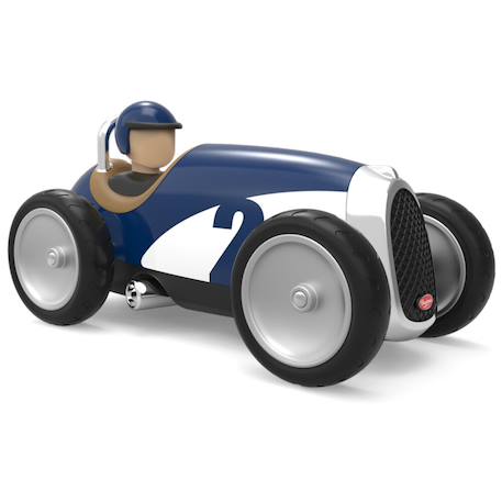 Petite voiture de course rétro bleue - jouet robuste et élégant en métal, Bleu 1 - vertbaudet enfant 