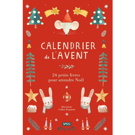 Calendrier de l'avent 24 petits livres pour attendre Noel Rouge 1 - vertbaudet enfant 
