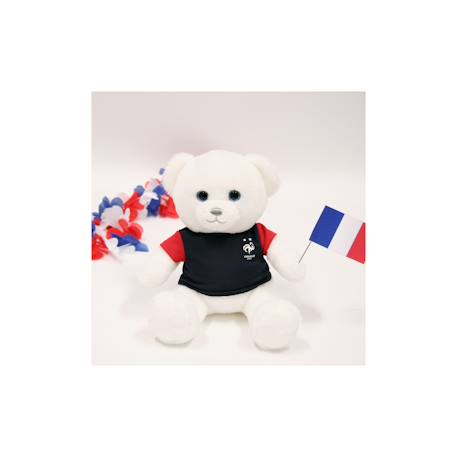 Peluche - ours fff- 25 cm Équipe de France Bleu 3 - vertbaudet enfant 