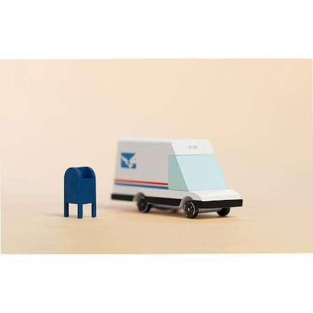 Camion postal miniature en bois – véhicules créatifs et durables Bleu 4 - vertbaudet enfant 