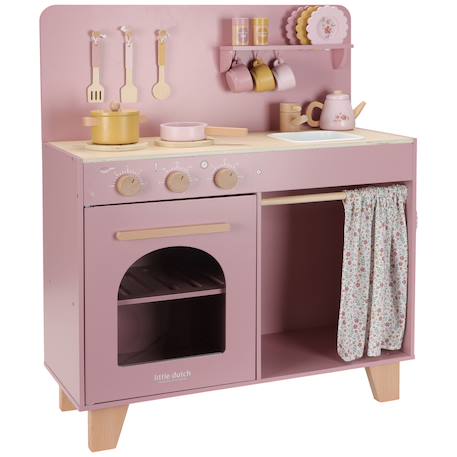 Cuisine en bois, Favorise le jeu de rôle et la créativité Rose 2 - vertbaudet enfant 