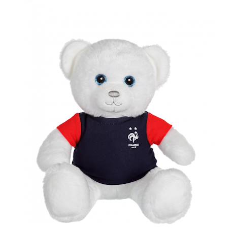 Peluche - ours fff- 25 cm Équipe de France Bleu 1 - vertbaudet enfant 