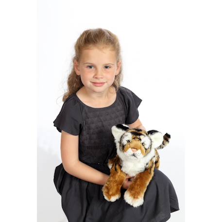 Peluche - fauve allongé 30 cm -tigre brun Noir 2 - vertbaudet enfant 