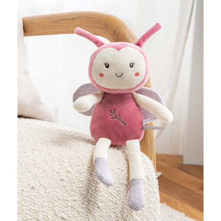Peluche - pantin bamboo bebe coccinelle - 24 cm s/carte Gris 2 - vertbaudet enfant 