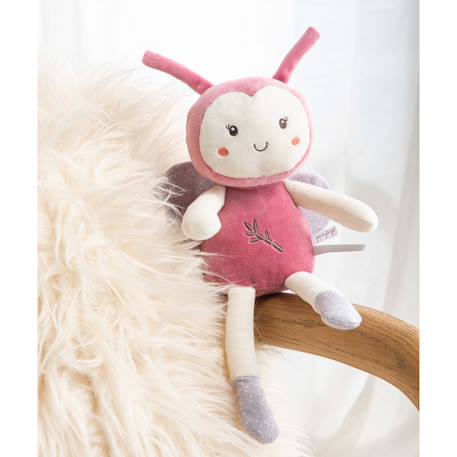 Peluche - pantin bamboo bebe coccinelle - 24 cm s/carte Gris 4 - vertbaudet enfant 